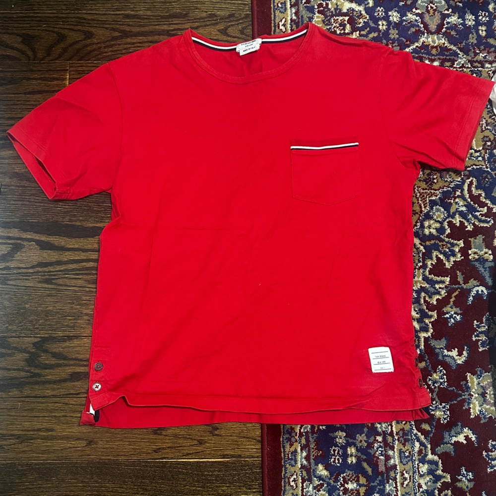Thom Browne red t-shirt